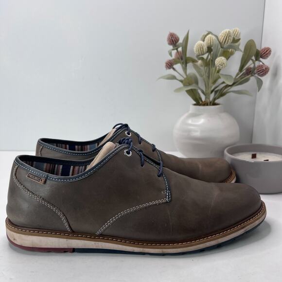 Pikolinos Berna Oxford Leather Lace-Up Brown Shoes Round Toe Men's 12.5/EU 46 - Picture 3 of 11